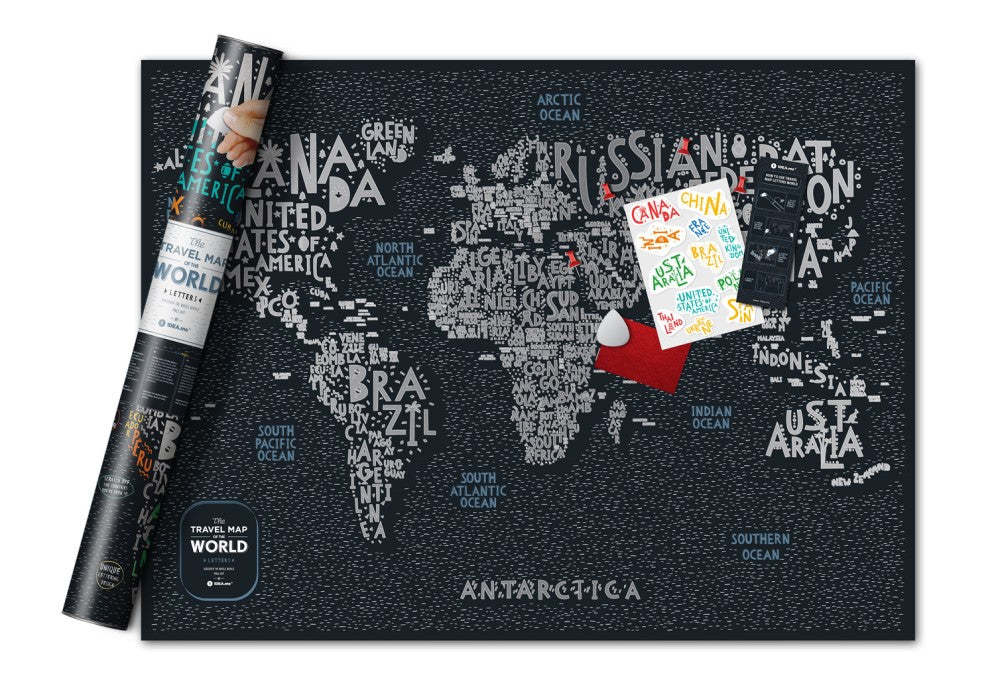 Heimskort - Travel Map Letters World
