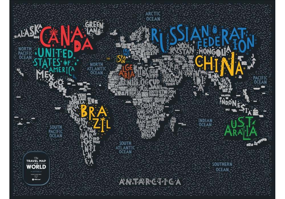 Heimskort - Travel Map Letters World