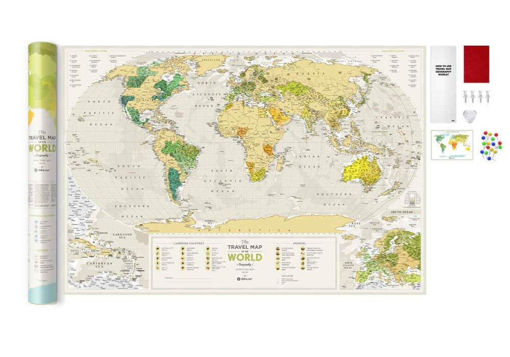 Heimskort - Travel Map Geograghy World