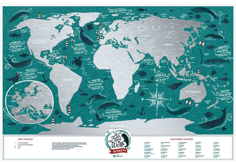 Heimskort - Travel Map Marine World