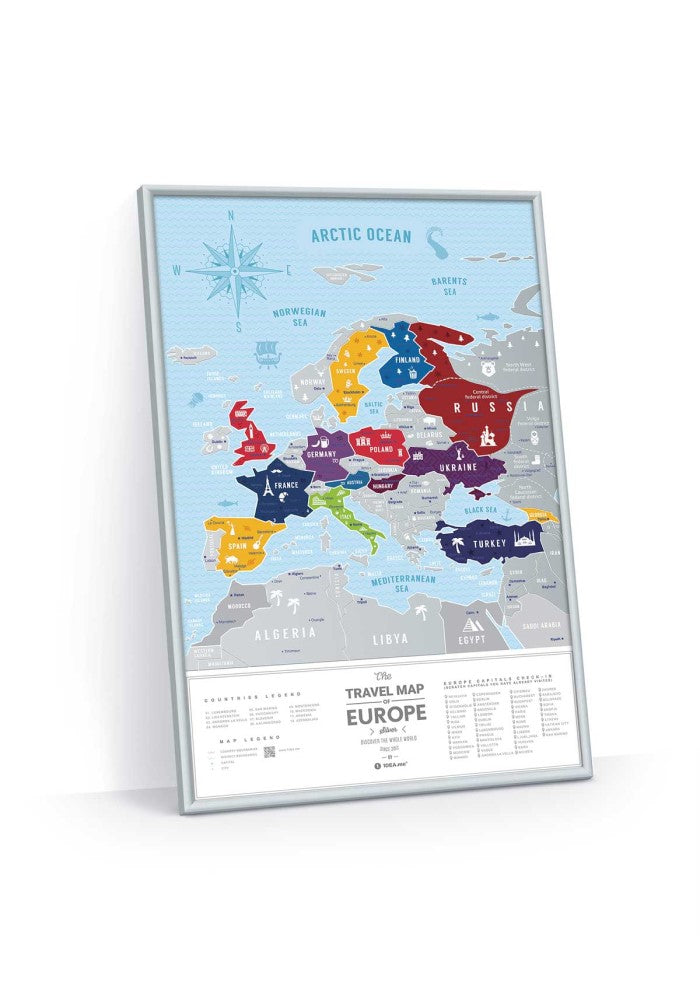 Evrópukort - Travel Map Silver Europe