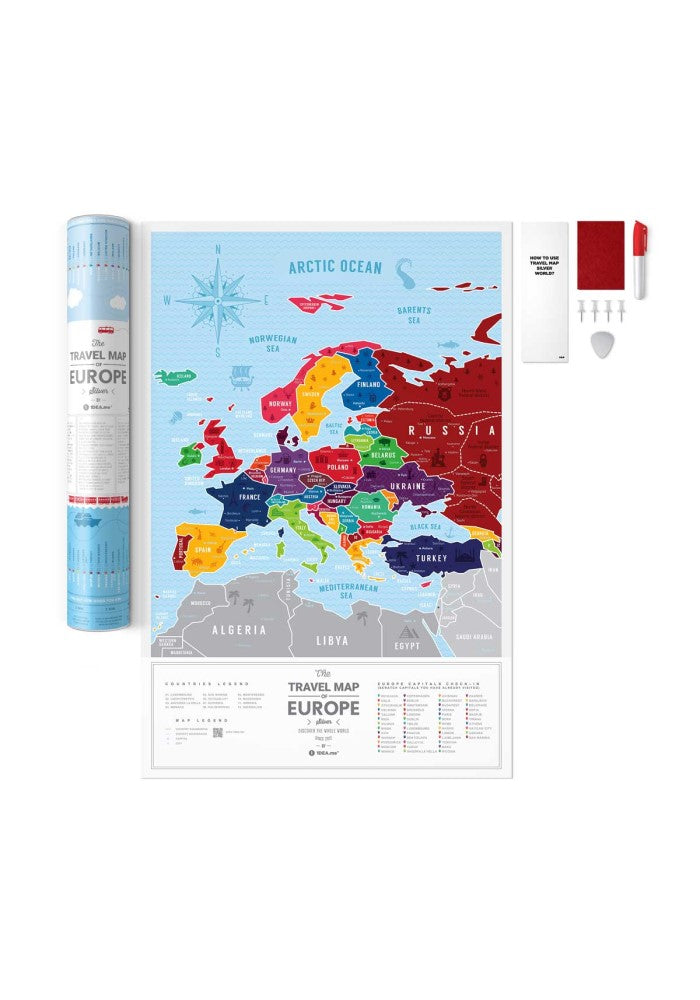 Evrópukort - Travel Map Silver Europe